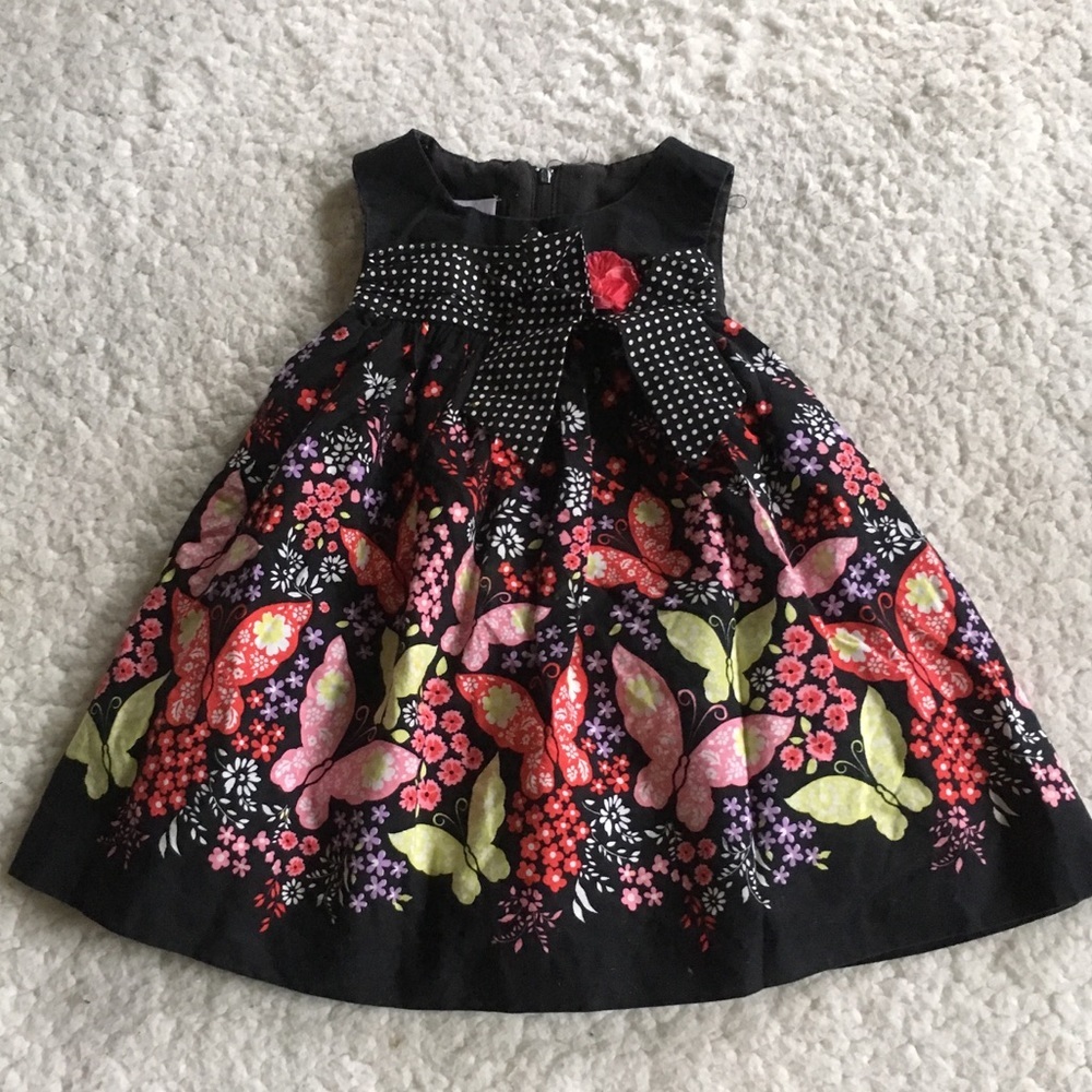 Bonnie Baby Butterfly Polka Dot Dress 12 Month